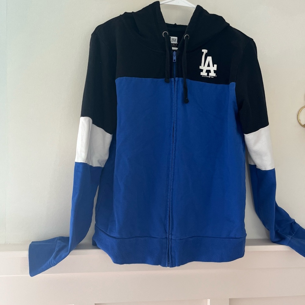 Women’s New Era Black and Blue Dodger LA Hoodie